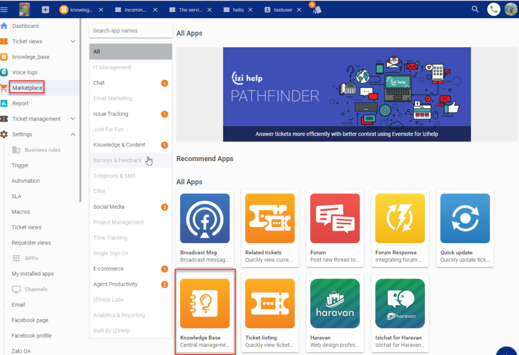 Knowledge Base app – IZIHelp's Official Wiki Page